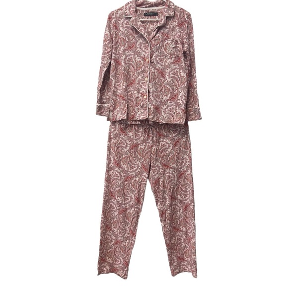 Lauren Ralph Lauren Other - Lauren Ralph Lauren Floral Paisley Print Cotton 2 Piece Comfy Sleep Pajama Set